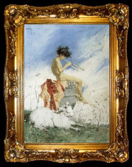 framed  Marsal, Mariano Fortuny y Idyll, ta009-2